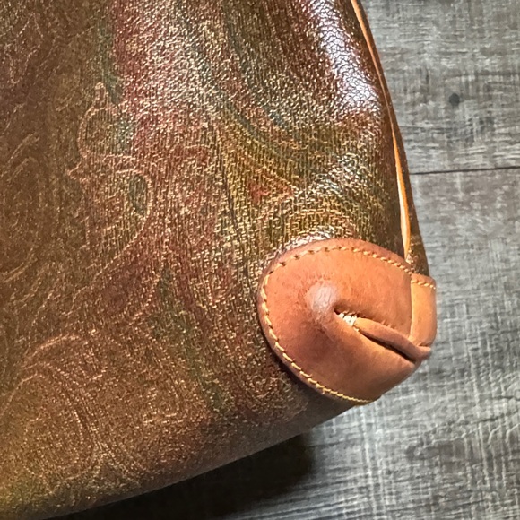 Etro Paisley Wine Leather Shoulder/ Crossbody Bag - Picture 3 of 16